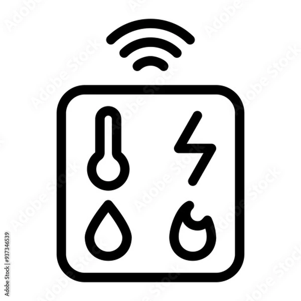 Fototapeta temperature control line icon
