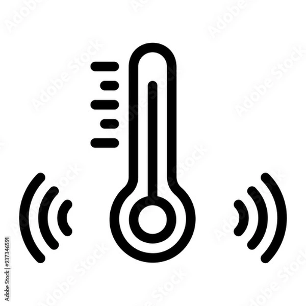 Obraz temperature control line icon