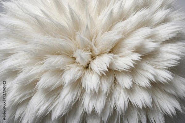 Fototapeta Cool white background, abstract pattern, close-up, fluffy, fur