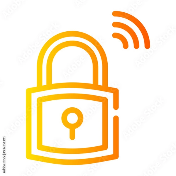 Obraz smart lock gradient icon