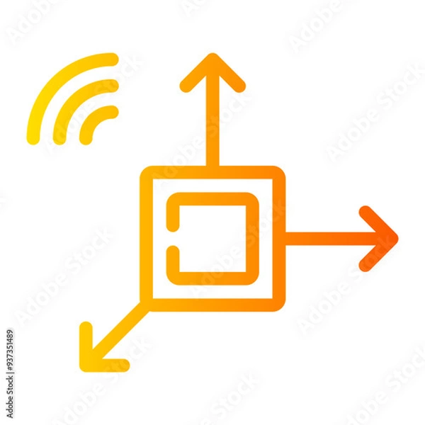 Obraz accelerometer gradient icon