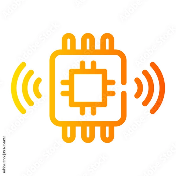 Obraz chip gradient icon