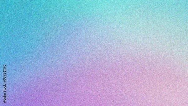 Fototapeta Abstract pastel holographic blurred grainy gradient banner texture background 