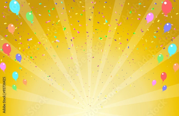 Fototapeta 紙吹雪とバルーン