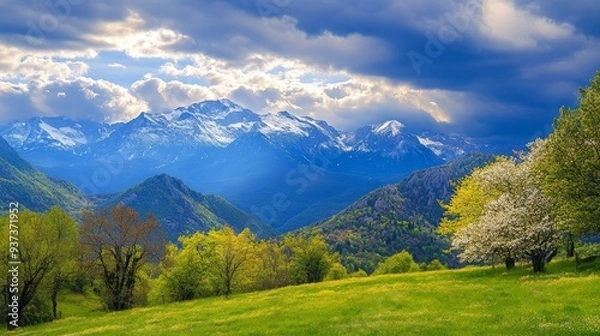 Obraz Karpenissi's spring mountains