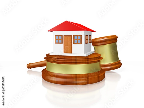 Obraz House and Judge Gavel Mallet