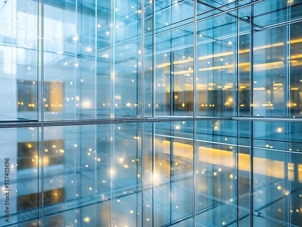 Fototapeta Abstract Glass Building Background - Modern Architecture and Interior Design