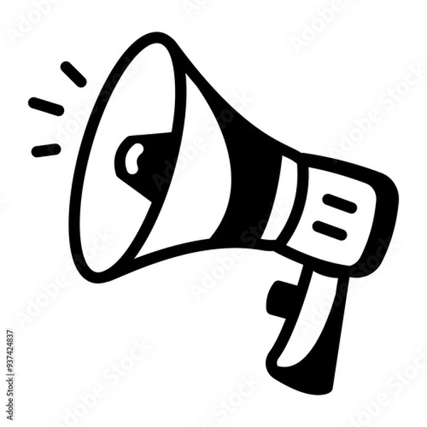 Fototapeta A drawing style icon of loudspeaker 