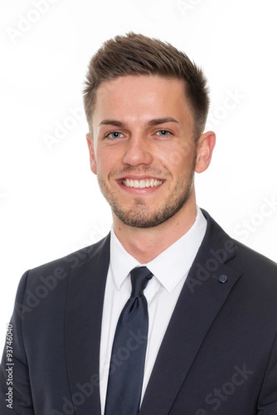 Obraz Lächelnder junger Mann im Portrait