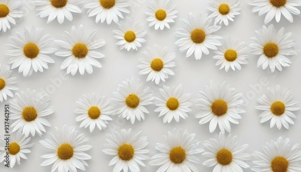 Fototapeta 綺麗な白いデイジー 花 背景画像 beautiful white daisy flower background image