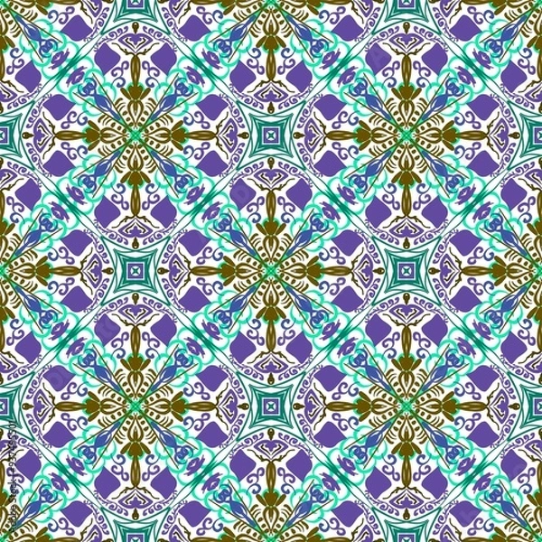 Fototapeta seamless pattern with flowers