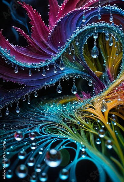 Fototapeta fractal burst background