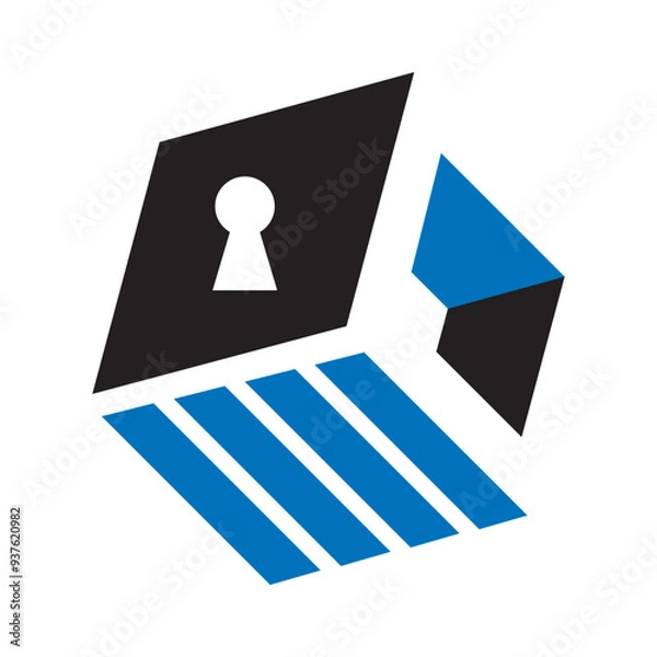 Fototapeta public garage self storage Logo design vector illustration