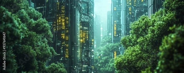 Obraz Engineers developing carbonneutral storage technology with advanced optimization algorithms, Main keyword optimization, Concept green tech innovation