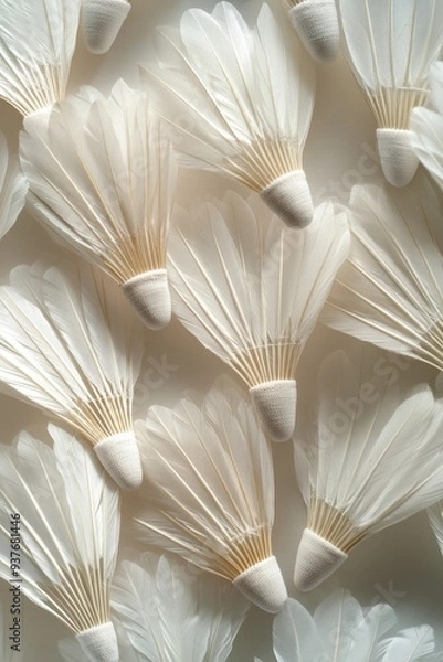 Fototapeta Delicate Plumage: A Soft Feather Masterpiece