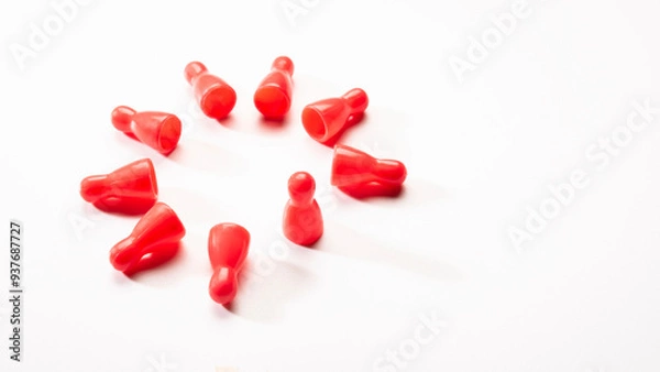 Obraz standing in nine red team