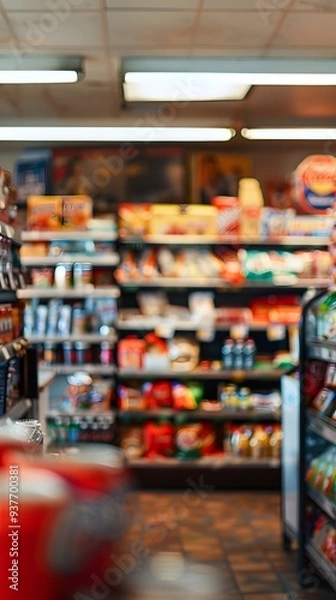 Obraz blurred convenience store background