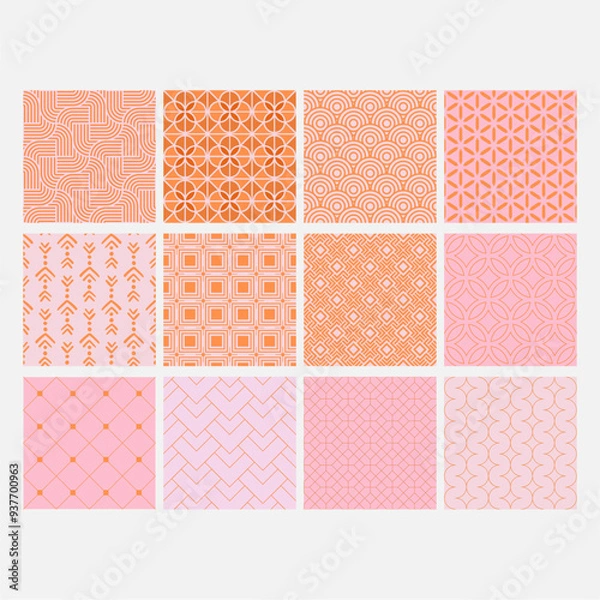 Obraz Set Of Seamless Pattern