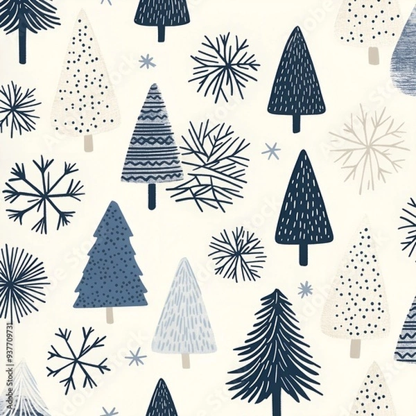 Obraz seamless christmas pattern