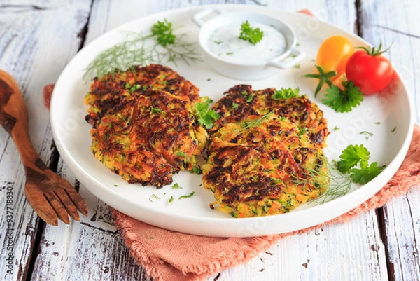 Fototapeta Gemüsepuffer 