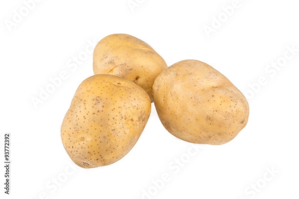 Obraz Potatoes on white background