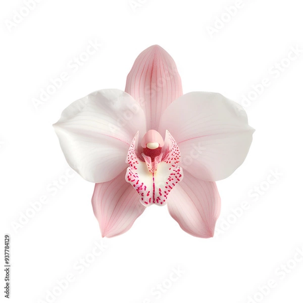 Fototapeta Pink orchid flower isolated transparent background