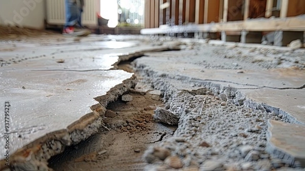 Obraz Basement crack in floor