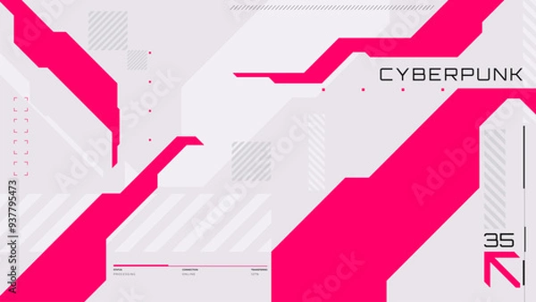 Obraz abstract futuristic background with cyberpunk style design