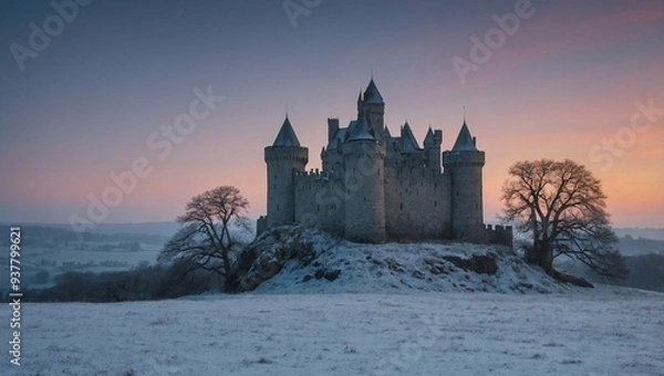 Obraz winter sky capture the minimalist castle