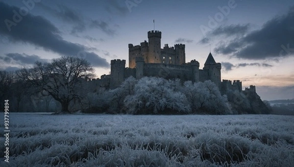 Obraz winter sky capture the minimalist castle