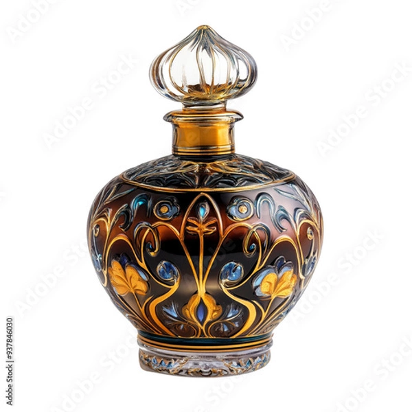 Obraz Antique perfume bottle, art, beautiful and exquisite, cut background, ready to use