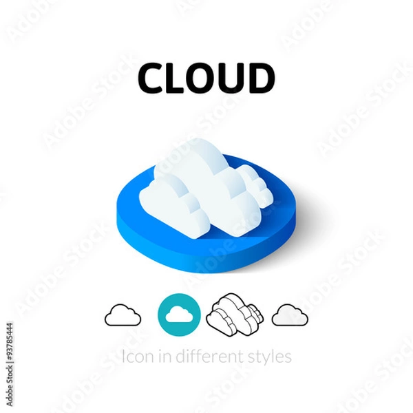 Fototapeta Ikona chmur w innym stylu