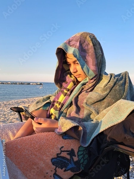 Obraz ragazzo al mare