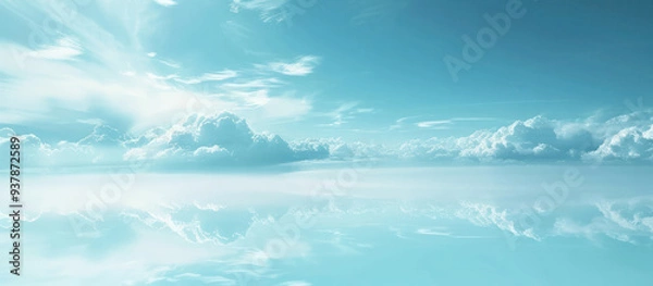 Obraz blue sky reflection panorama view horizon