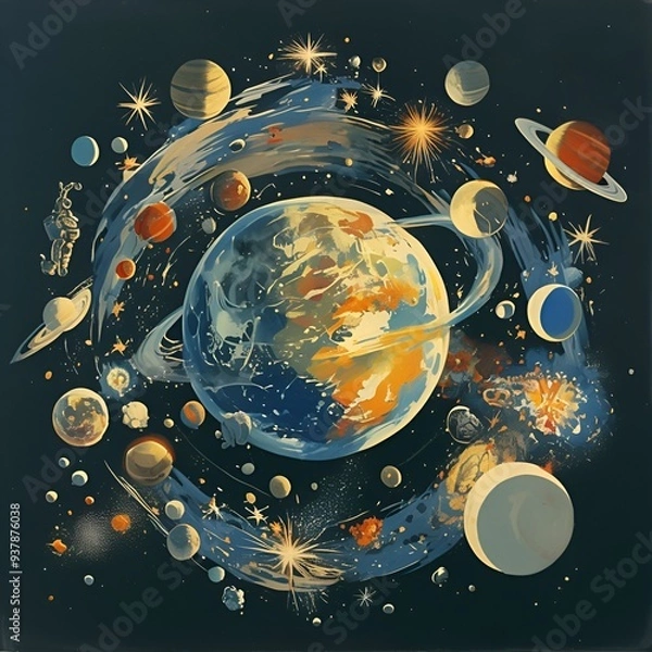 Fototapeta planet in space