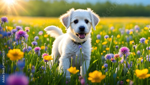 Obraz dog in a meadow