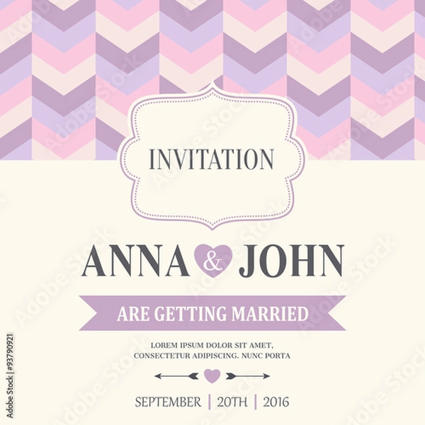 Obraz Wedding Invitation Card