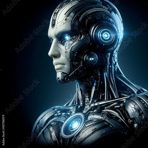 Fototapeta Technological Marvel: The Intricate Design of a Futuristic Android
