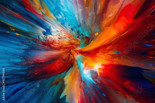 Fototapeta abstract background with splashes. generative AI.	
