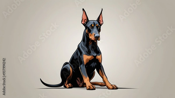 Obraz doberman