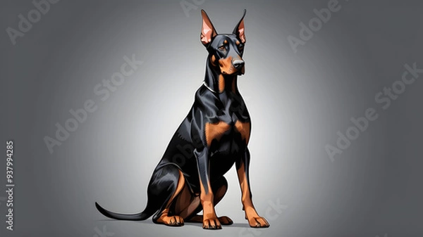 Obraz doberman