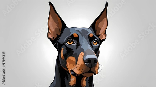 Obraz doberman