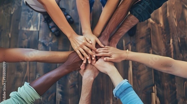 Fototapeta Successful Cross Cultural Team Management Symbolizing Cultural Competence and Global Teamwork
