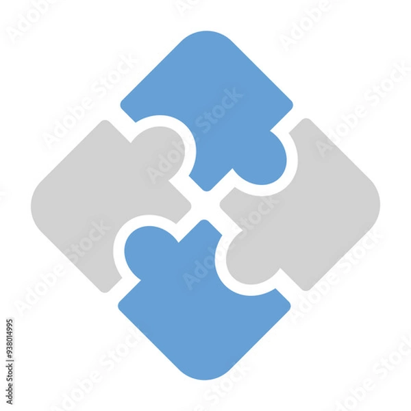 Obraz Solution, teamwork, puzzle icon