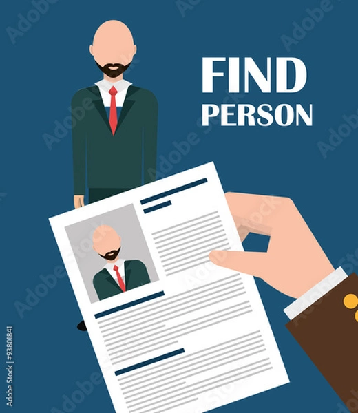 Fototapeta Find person and job interview