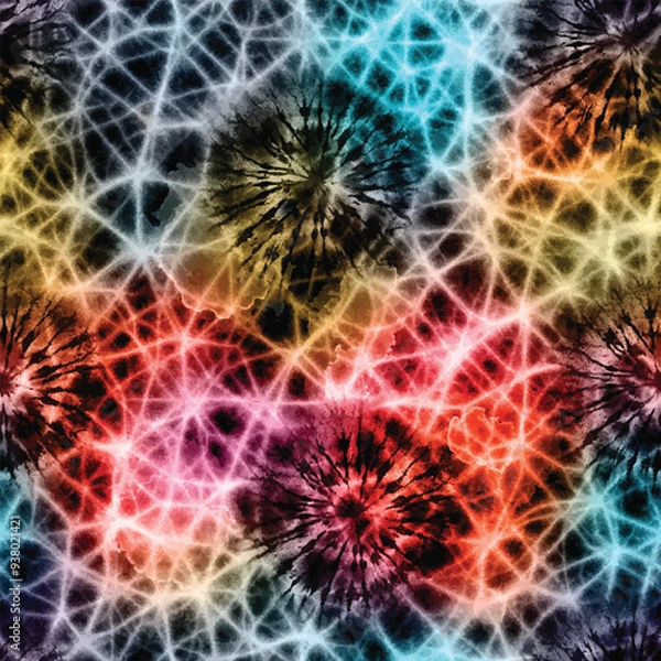 Fototapeta Tai Day Seamless Pattern., Rainbow 