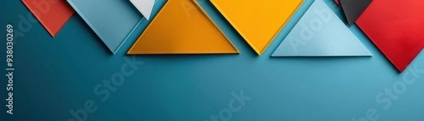 Obraz Contrasting geometric patterns in an abstract composition, abstract art, geometry