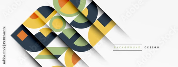 Fototapeta Modern geometrical abstract background - circles. Business or technology presentation design