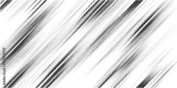 Fototapeta Diagonal abstract halftone bitmap dot effect texture modern dynamic background