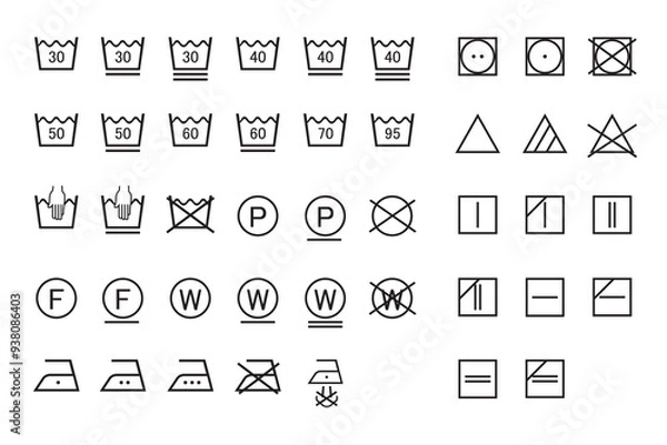 Obraz 洗濯表示マークの一覧